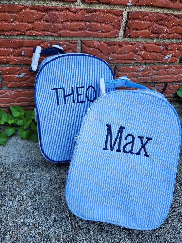 Personalized Lunch Box by Mint, Navy Chambray
