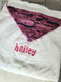 Snowflake Fuschia Hooded Towel