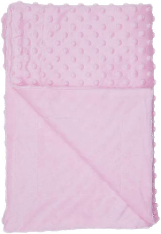 Powder Pink Minky Dot Blanket