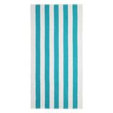 Teal and White Cabana beach adult/kids towel