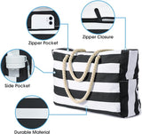 Black and White Beach Bag