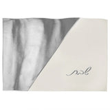 Horizontal Silver & White Leather Challah Cover