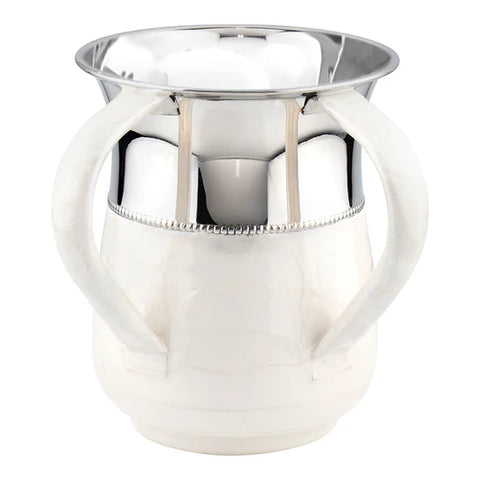 White Stainless Steel Washing Cup