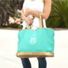 Mint and Gold Tote